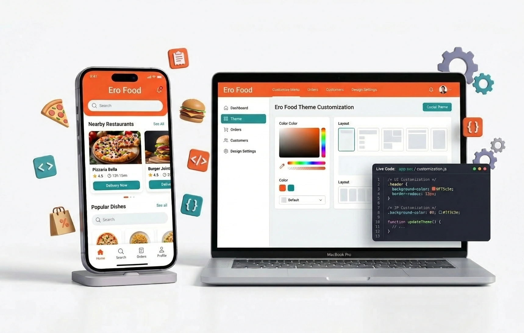 Customizable Food Ordering Software